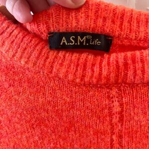 Women's Orange Crewneck Sweater